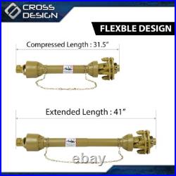 PTO Shaft PTO Drive Shaft 1-3/8x6 Spline with Slip Clutch T4 31.5-41 Yellow New