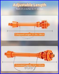 PTO Shaft PTO Driveshaft for Tractor 1-3/8 x 6 Spline Both End 31.5-41 Orange