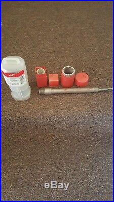 Padded case with (2) Spline shafts 14-1/4 long for large concrete bits