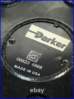 Parker 984980 06623 6668 Hydraulic Motor 6 Spline Shaft 4 Mounting Hole Flange