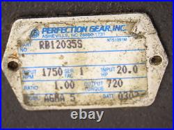 Perfection Gear 11 Ratio 20HP 1750RPM Right Angle Gear Reducer 1-1/4 6-Spline