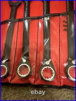 Proto 10 PC Reversible Ratcheting Metric Spline Wrench Anti-slip 10-19mm Metric