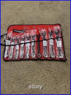 Proto 10 Piece Reversible Ratcheting Anti Slip Spline Wrench Set Metric