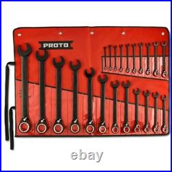 Proto 22 Piece Combination Ratcheting Wrench Set Spline