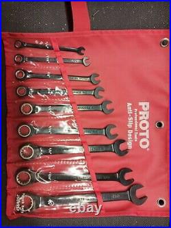 Proto 9 Piece SAE Combination Ratcheting Spline Wrench Set standard tool box set