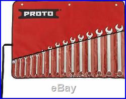 Proto J1200SPL Full Polished Spline Combination Wrench Set, 15-Piece