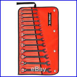 Proto JSCVM-13S Black Spline Reversible Combination Ratcheting Wrench Set 13pc