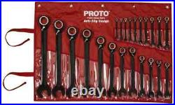 Proto JSCVM-22S Metric 22 Piece Ratcheting Spline Combination Wrench Set