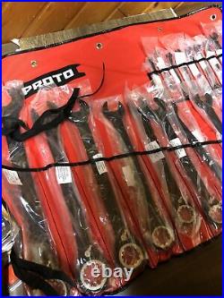 thumbnail image 2 of Proto JSCV-9S 9-Piece SAE Reverse Combination Ratcheting Spline Wrench Set 2 of 3
