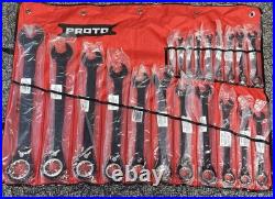 Proto JSCV-20S 20 Piece Reverse Combination Ratcheting Spline Wrench Set NEW