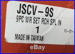 Proto JSCV 9S 9 Piece Black Chrome Reversible Spline Combination Ratcheting set