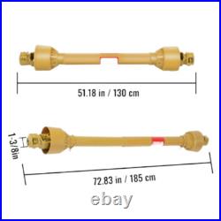 Pto Shaft Pto Drive Shaft 1-3/8 6 Spline Ends T5 51-73 For Brush Hog