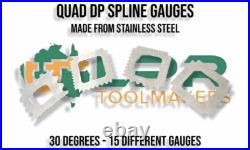 Quad Spline Clone Gauges 30dec PA suit Involute Splines 15 common DP sizes