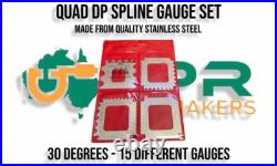 Quad Spline Clone Gauges 30dec PA suit Involute Splines 15 common DP sizes