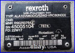 REXROTH-ALA10VM63DG/52W2-VRC60N000 HYDRAULIC PUMP MOTOR. (14 Spline)