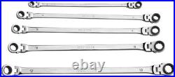 RM6, 5 Piece Metric Double Box Universal Spline Reversible Ratcheting Wrench Set