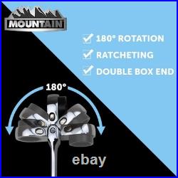 RM6, 5 Piece Metric Double Box Universal Spline Reversible Ratcheting Wrench Set