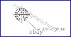 Rotary Cutter drive-line assembly PTO shaft with 1-3/8 6 spline and ½ shear bolt