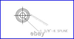 Rotary Cutter drive-line assembly PTO shaft with 1-3/8 6 spline and ½ shear bolt