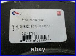 SMA 023-87857, 1 1.46 Ratio Gear Box, 75 HP, 6 Spline Input, 15 Spline Output