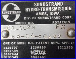 Sauer Sundstrand Hydrolic Motor, 23-3028, 5000 Psi Relief, 21 Spline Shaft