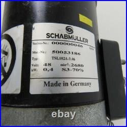 Schabmuller TSL102A-3.46 48V 0.4kW Motor Output 1/2 8 Tooth Spline Gear Shaft