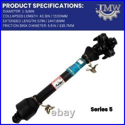 Series 5 PTO Shaft, 1-3/8-6 Spline Both Ends with Slip Clutch for Finish Mowers