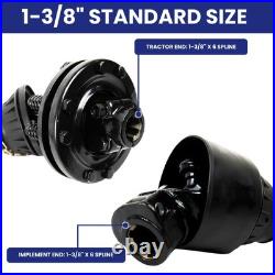 Series 5 PTO Shaft, 1-3/8-6 Spline Both Ends with Slip Clutch for Finish Mowers