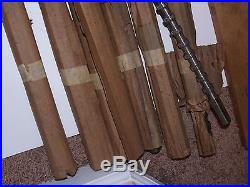 Set of 7 NOS CPM Steel Broaches in Wood Box-from Hoosier Spline Broach-36 long