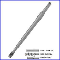 Solid-Body Hard-Head Bits Spline Spline Pilot for 1-3/4 thru 3 Heads 24 Depth