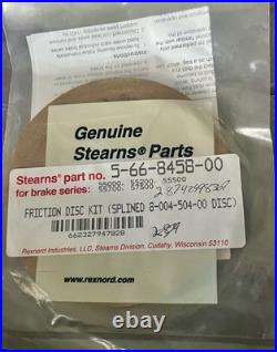 Stearns 5-66-8458-00 Splined Friction Disc 8-004-504-00. W-275 New Sealed Pack