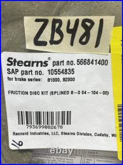 Stearns Brake 566841400 Friction Disc Kit Splined 8-004-104-00 New