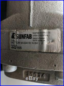 Sunfab Hydraulic Motor Splined Shaft M-034 5900 Rpm 5000 Psi 65 Kw Free Shipping