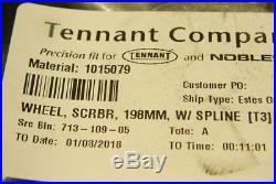 Tennant Nobles 1015079 Lot of (2) 198mm Wheels with Spline for Floor Scrubber