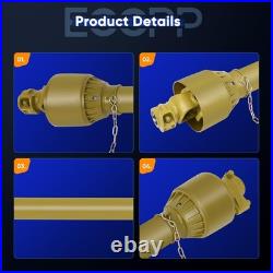 Tractor PTO Shaft Series 4 43-70.5 1-3/8 6 Splines No Slip Clutch Yellow