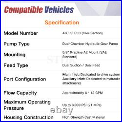 Two-Section Hydraulic Gear Pump PGP51088G3LP For AGT Skid Steer Loader KTT23 New