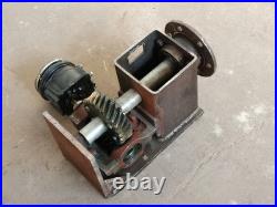 Unbranded worm gear reducer with clutch/brake, splined flange output, as shown