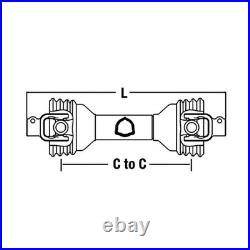 Universal PTO Driveline 1 3/8 21 Spline x 1 1/2 RB With KW