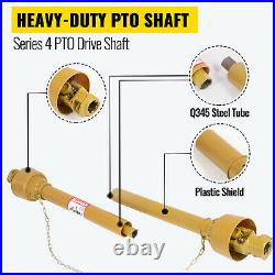 VEVOR 43-61 PTO Shaft PTO Drive Shaft 1-3/8 x 6 Spline Ends for Brush Hog