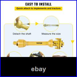 VEVOR PTO Shaft, 1-3/8 PTO Drive Shaft, 6 Spline Both Ends PTO Driveline Shaft