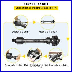 VEVOR PTO Shaft PTO Drive Shaft 1-3/8 6 Spline Ends T5 43-57 for Brush Hog