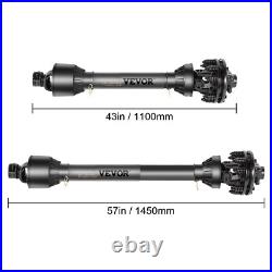 VEVOR PTO Shaft PTO Drive Shaft 1-3/8 6 Spline Ends T5 43-57 for Brush Hog