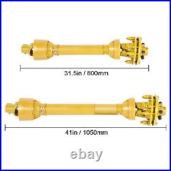 VEVOR PTO Shaft PTO Drive Shaft 1-3/8x6 Spline withSlip Clutch Yellow T4 31.5-41