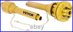 Vevor Pto Shaft 1-3/8 Series 5 6 Spline Ends, 43-57 Telescoping, Slip Clutch