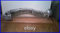 Vintage Dr. Fleet's spinal demonstrator chiropractic teaching aid metal spline