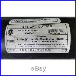 Weasler 14006542 Rotary Cutter Driveline 1-3/8in x 6-Spline QD & Round