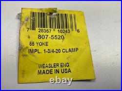 Weasler Eng 807-5520 1-3/4 X 20 Spline Clamp Yoke 55N Series