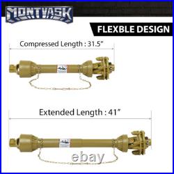 Yellow PTO Shaft PTO Drive Shaft 1-3/8x6 Spline withSlip Clutch T4 31.5-41