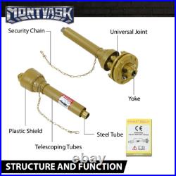 Yellow PTO Shaft PTO Drive Shaft 1-3/8x6 Spline withSlip Clutch T4 31.5-41